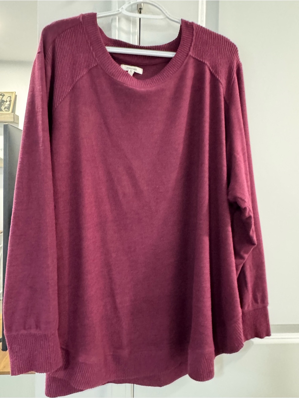 Maurices Women's Crewneck Pullover Sweater - Wine/Berry